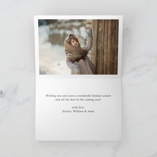 ハッピンモダングホリデー3フォトメリークリスマス シーズンカード (内部)