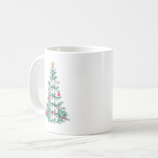 ハッピンモダンスクリスマスウェディングデイイエ コーヒーマグカップ (正面左)