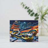 ハッピン中国のグ新年スネーク2025 HPostC シーズンポストカード (スタンド正面)