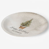 ハッピン素朴グホリデーズクリスマスツリー ペーパープレート (アングル)