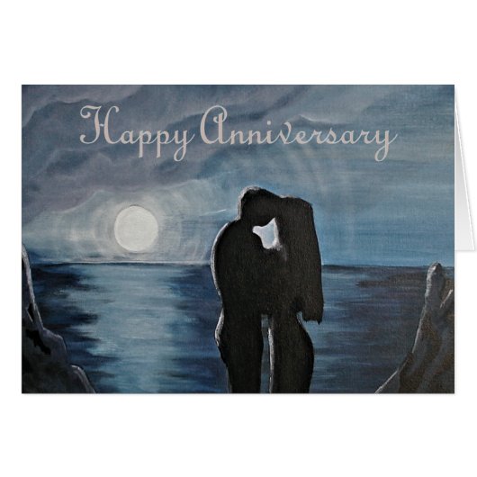 ハッピン結婚グのアニバーサリーグリーティングカード (正面横)