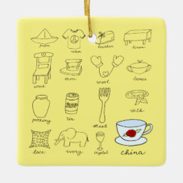 ハッピン結婚グ20周年記念パーソナライズされた名 セラミックオーナメント