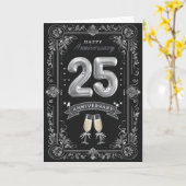 ハッピン結婚グ25周年 カード (黄色い花)