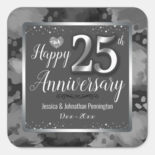 ハッピン結婚グ25周年 スクエアシール (正面)