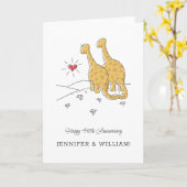 ハッピン結婚グ40周年記念かわいい恐竜カード カード (黄色い花)