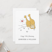 ハッピン結婚グ40周年記念かわいい恐竜カード カード (正面/裏面インサイチュ)