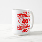 ハッピン結婚グ40周年記念 コーヒーマグカップ (正面右)