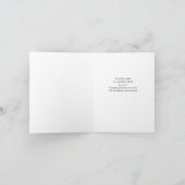 ハッピン結婚グ5周年カップルのシルエット カード (内部)