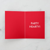 ハッピーうるう年誕生日!赤いカラフルバルーン カード (内部)