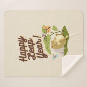 ハッピーうるう年2月29日ヴィンテージアーストーン シェルパブランケット (正面(横))