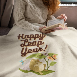 ハッピーうるう年2月29日ヴィンテージアーストーン シェルパブランケット