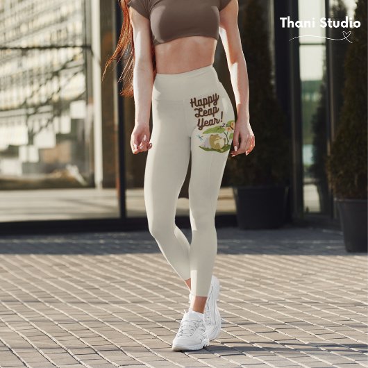 ハッピーうるう年2月29日ヴィンテージアーストーン レギンス