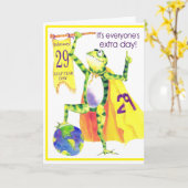 ハッピーうるう年 カード (黄色い花)