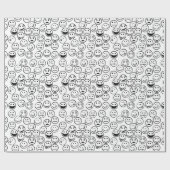 ハッピーおもしろいかわいいユーモアおもしろい顔誕生日 ラッピングペーパー (フラット)