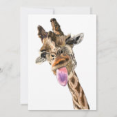 ハッピーおもしろいキリン付き誕生日カよくはしゃぐード (裏面)