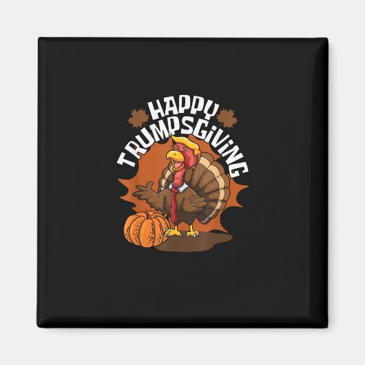 ハッピーおもしろいトランプシフィングThanksgiving Trumpkin Usa マグネット (正面)