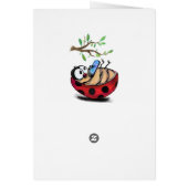 ハッピーおもしろいラディバグ付き誕生日カード (裏面)