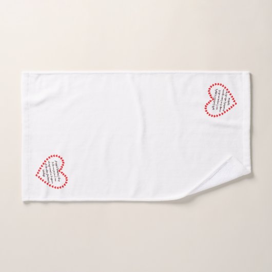 ハッピーおもしろいヴァレンティーンズデイギフト引用文Tシャツ バスタオルセット (ハンドタオル)