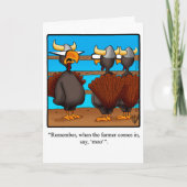 ハッピーおもしろい感謝祭グリーティングカード シーズンカード (正面)