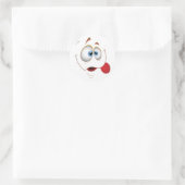 ハッピーおもしろい顔ブルーアイズ ラウンドシール (バッグ)