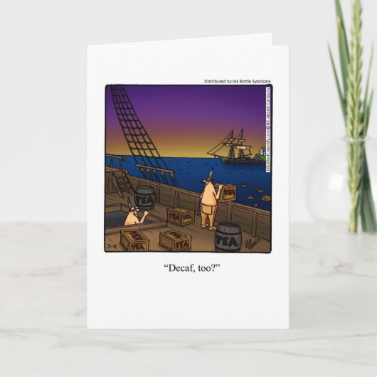 ハッピーおもしろい7月4日ホリデーカード カード (正面)