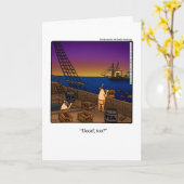 ハッピーおもしろい7月4日ホリデーカード カード (黄色い花)