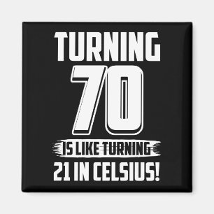ハッピーおもしろい70th誕生日 マグネット