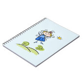 ハッピーお洒落エンジェル飛んでいるフェアリー ノートブック (左側)