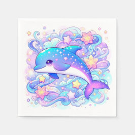 ハッピーお洒落ドルフィンベビーシャワー スタンダードカクテルナプキン