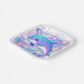 ハッピーお洒落ドルフィンベビーシャワー ペーパープレート (傾斜あり)