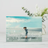 ハッピーお洒落ホリデーズスノーフレークスフォトカード シーズンカード (スタンド正面)