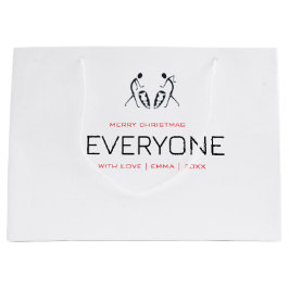 ハッピーお祝いクリスマス ラージペーパーバッグ