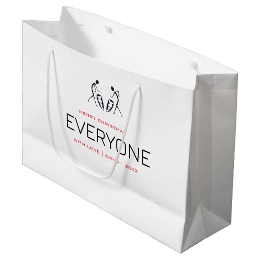 ハッピーお祝いクリスマス ラージペーパーバッグ (正面アングル)