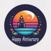 ハッピーお祝い ラベル (デザイン2)