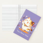 ハッピーかわいいカリコキャット踊りトゥミュージック ノートブック (内側)