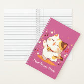 ハッピーかわいいカリコキャット踊りトゥミュージック ノートブック (内側)