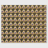 ハッピーかわいいズプルーンハムンタシェン ラッピングペーパー (フラット)