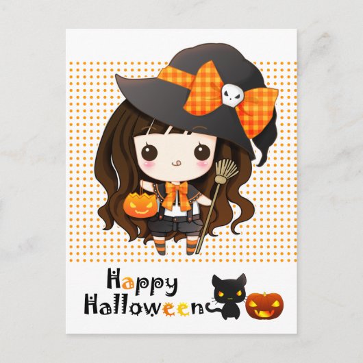 ハッピーかわいいハロウィーン シーズンポストカード (正面)