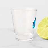 ハッピーかわいいホエールステッカー – かわいい海フレンド ショットグラス (左)