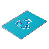 ハッピーかわいいホエールステッカー – かわいい海フレンド ノートブック (左側)