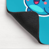 ハッピーかわいいホエールステッカー – かわいい海フレンド マウスパッド (コーナー)