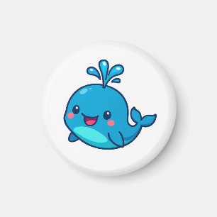 ハッピーかわいいホエールステッカー – かわいい海フレンド マグネット