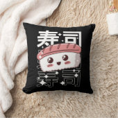 ハッピーかわいい日本の寿司食べ物好きギフト クッション (ブランケット)
