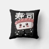 ハッピーかわいい日本の寿司食べ物好きギフト クッション (裏面)