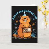 ハッピーがっこうぐまの日2025子供幼児男性女性ボ カード (黄色い花)