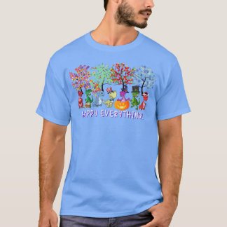 ハッピーすべてを恐竜のすべての季節をY Tシャツ