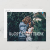 ハッピーすべてレトロアートデコ写真 シーズンポストカード (正面/裏面)