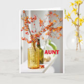 ハッピーと特別な誕生日の願い"おばさん"カード カード (黄色い花)