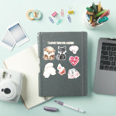 ハッピーなカワウソ ねこ 愛してるよ シール (iPadカバー)