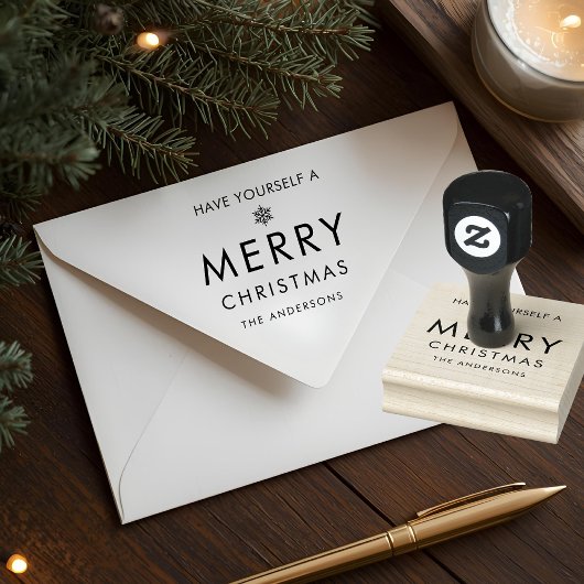 ハッピーなクリスマスをお過ごしください オーダーメイド ラバースタンプ
